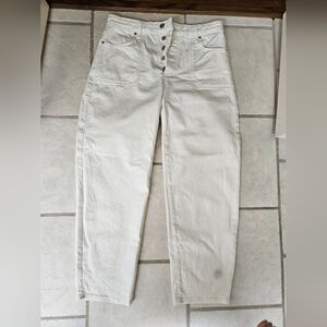 Paige Alexis Cream Barrel Jeans